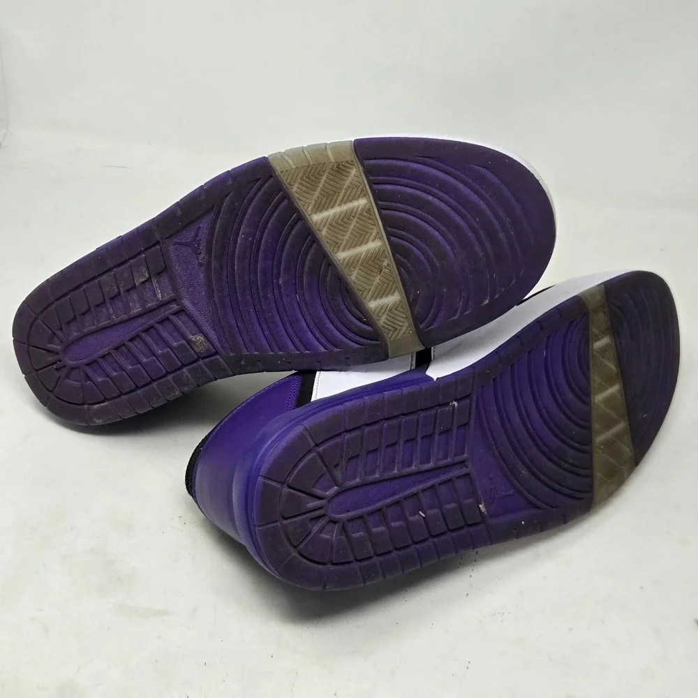 Jordan Nu Retro 1 Low Court Purple‎ Black White DV5141-105 Mens Size 10